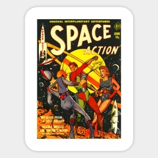 Space Action - 1950's comic Sticker